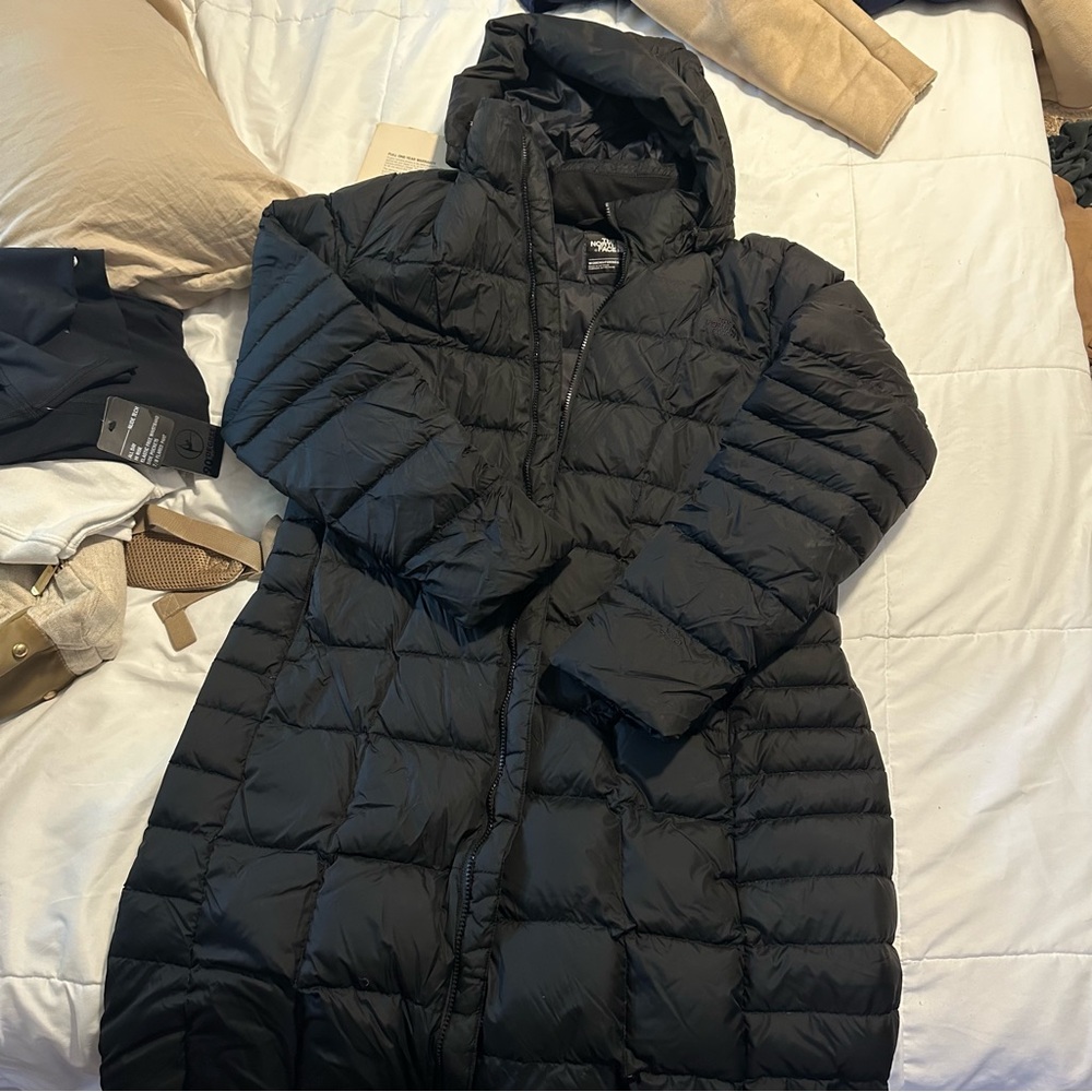 North Face black womens parka coat